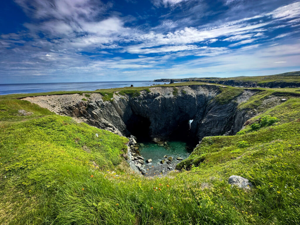 A heart shaped dungeon in the rocks of the Dungeon Provincial Park.