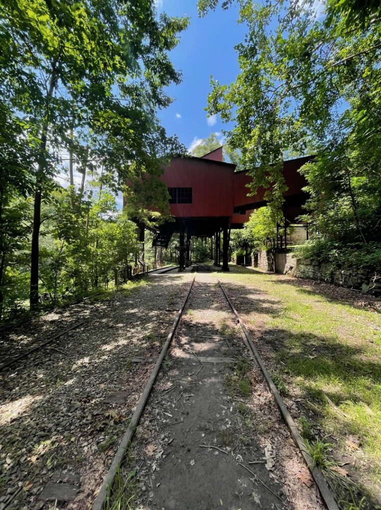 The old coal tipple in Nuttallburg, West Virginia.