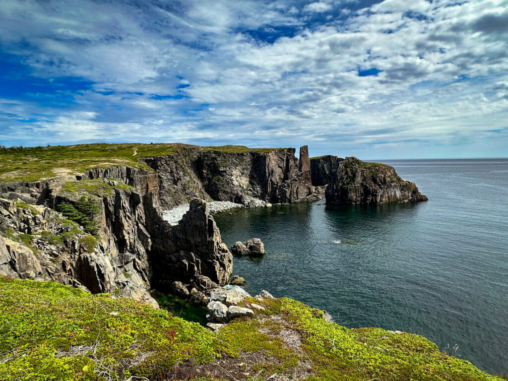 You may see a lone Puffin or two when hiking around Spillars Cove in Newfoundland.