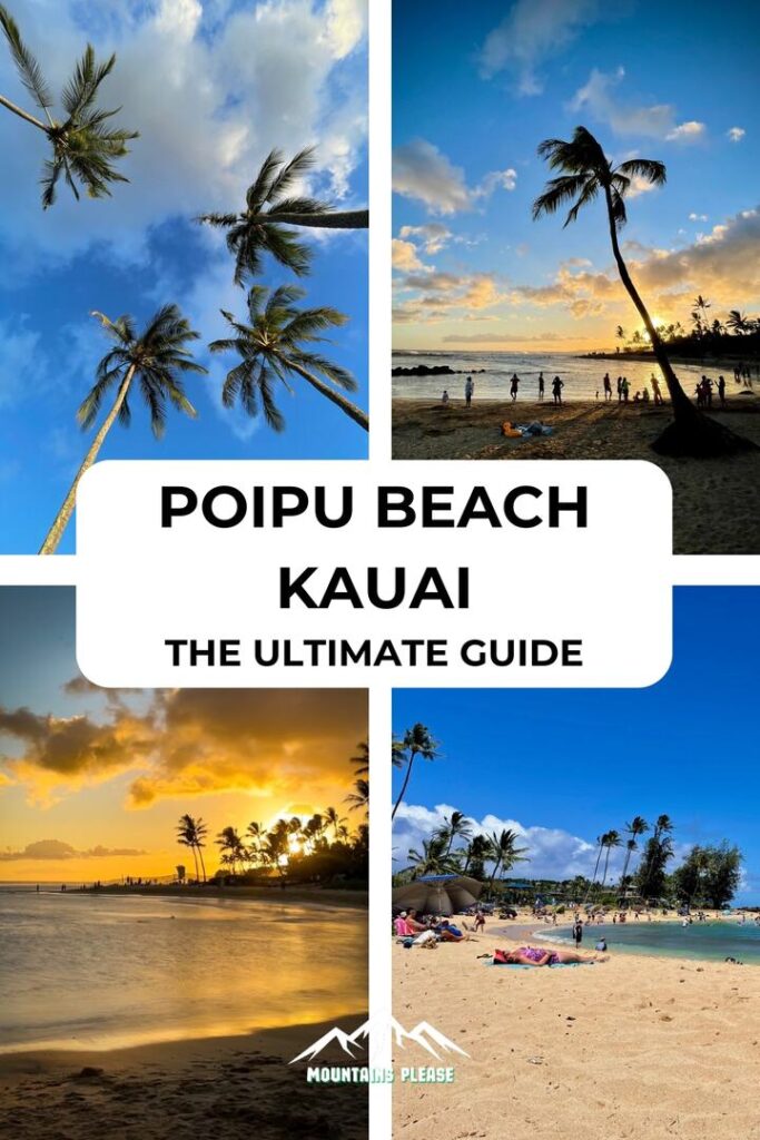 A second Pinterest Pin featuring 4 photos of this amazing beach on Kauai.