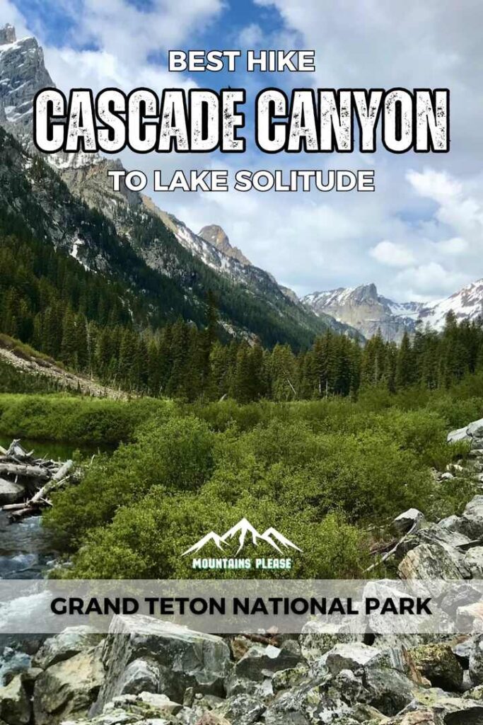 A second Pinterest Pin with one photo of the mountains in Grand Teton National Park.