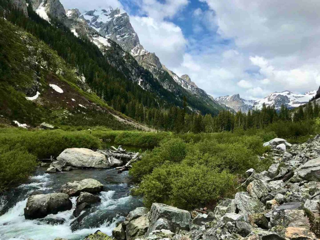 The best Grand Teton hike is the Cascade Canyon Trail to Lake Solitude.