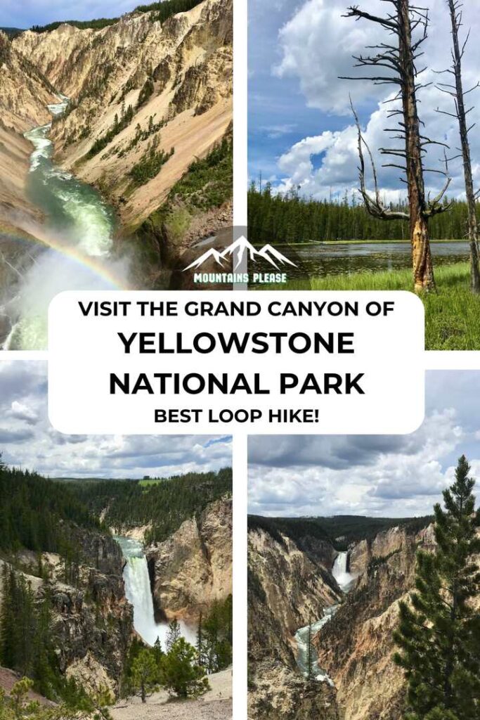 A second Pinterest Pin for visiting the Grand Canyon of Yellowstone.