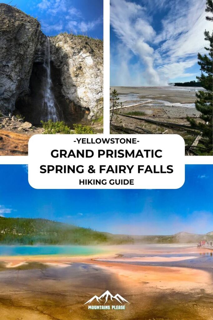 A second Pinterest Pin for the Fairy Falls hike in Yellowstone.