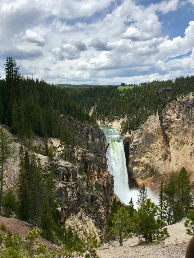 A photo of Upper Falls at Yellowstone National Park.