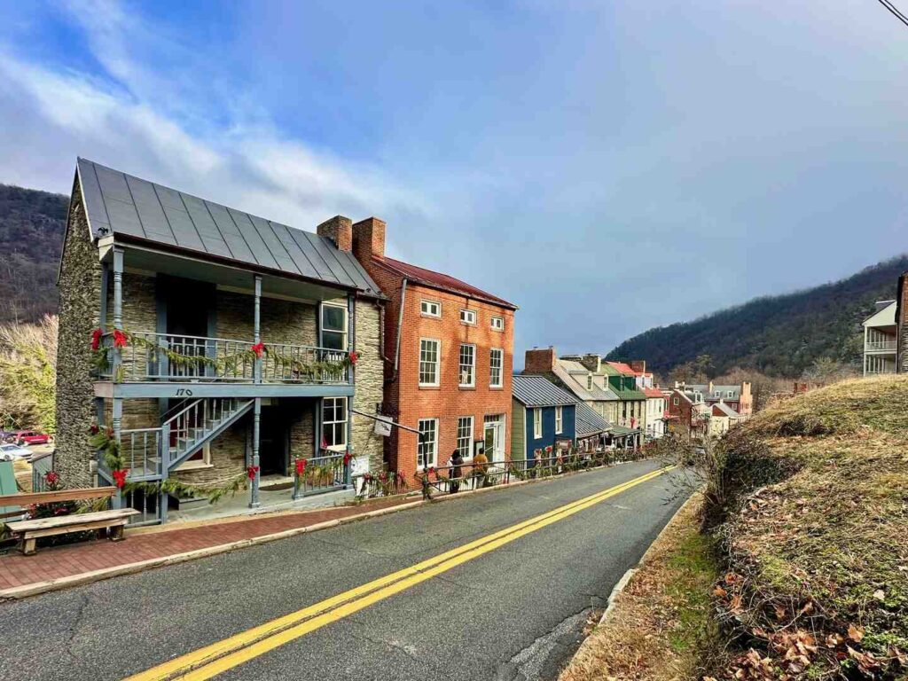 Visiting the old buildings now converted to shops and restaurants is one of the best things to do in Harpers Ferry.