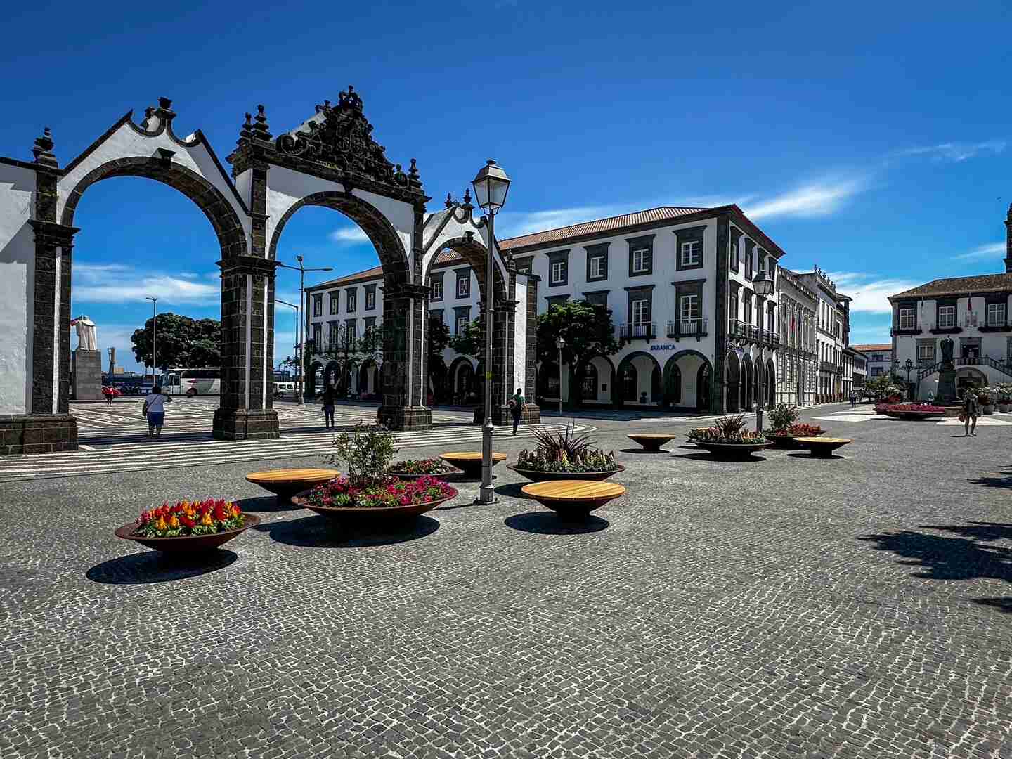 Ponta Delgada city waterfront, São Miguel, Azores, Portugal.