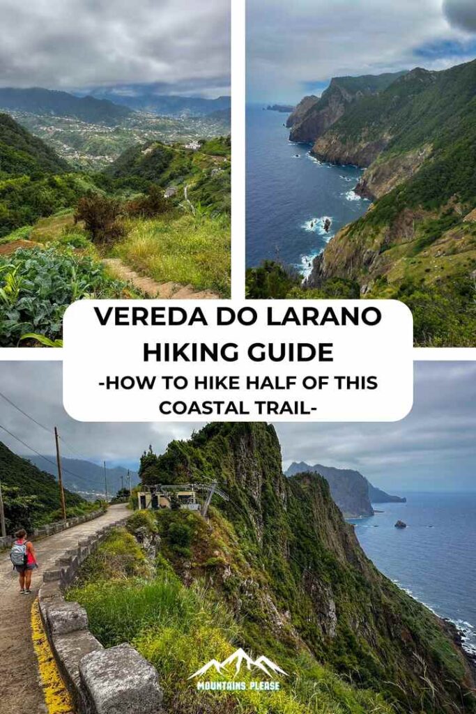 A second Pinterest Pin with 3 photos showing the coastal scenery of the hike.