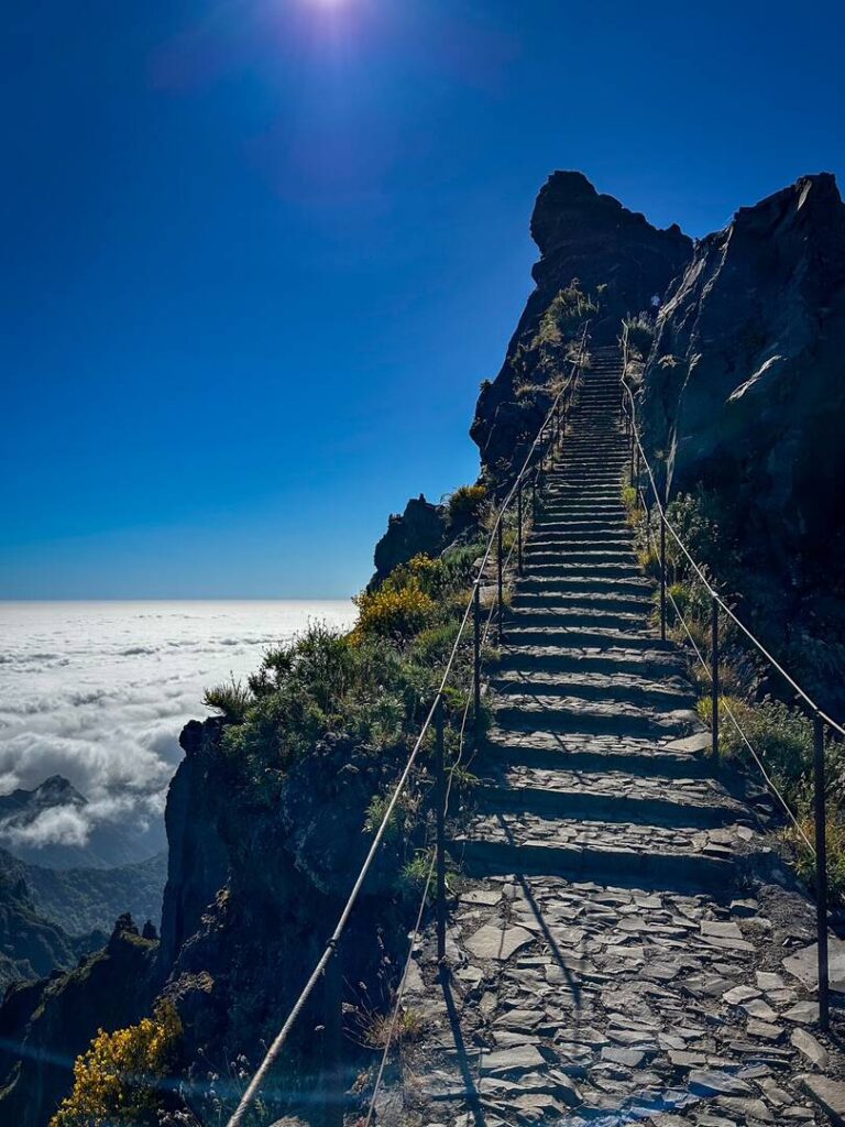 A view of the stairway to heaven portion of the trail on PR1.
