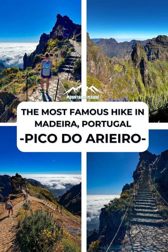 A Pinterest pin for Pico do Arieiro.