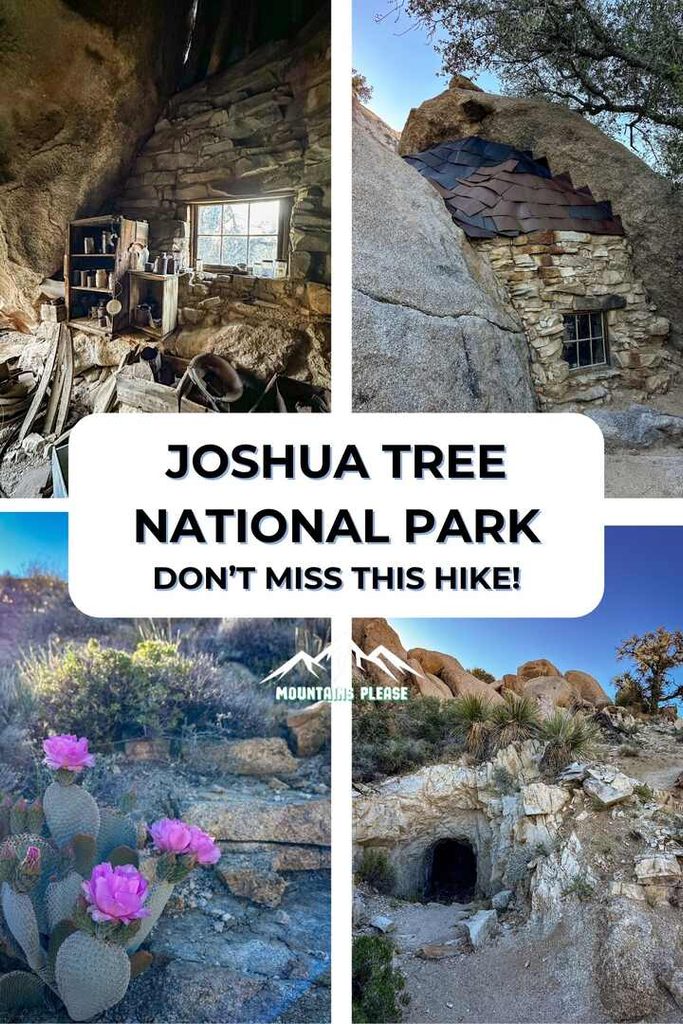 A Pinterest Pin for Desert Queen Mine and Eagle Boulder House.